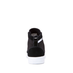 Supra Mens STACKS MID Black/white High Top Shoes | CA-96865